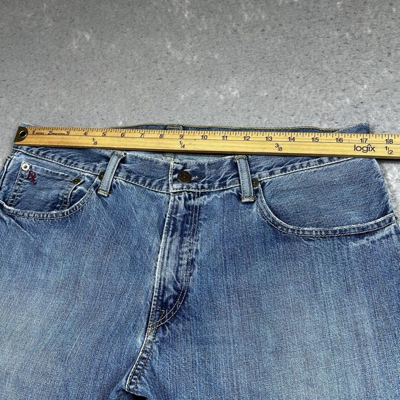 Polo Ralph Lauren Jeans Mens 34x29 Blue Denim Slim Straight Classic RL Red Logo - Picture 5 of 14